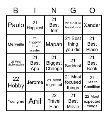 [PI BI] King of Bingo Card