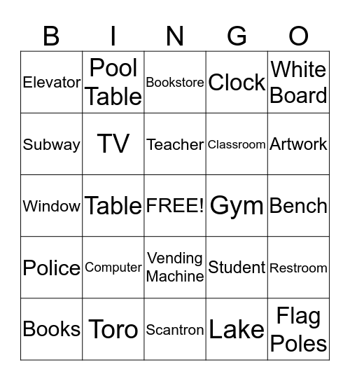 TCC NW Bingo Card