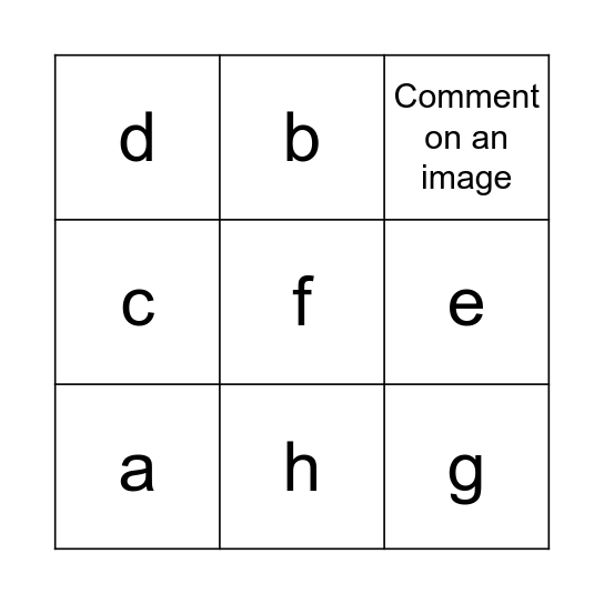 Commonplace Features 10 Jan 2023 Bingo Card