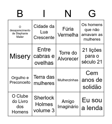 Leituras 2022 Bingo Card