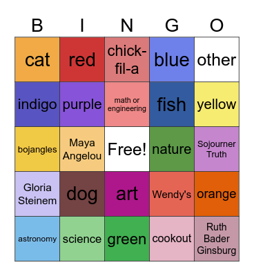 As We Speak Intro Bingo Card