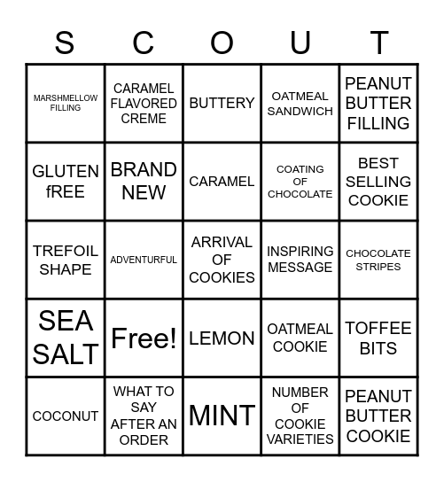 Know Your Cookies Troop 3270 Bingo Card