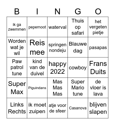 quarantaine bingo Card