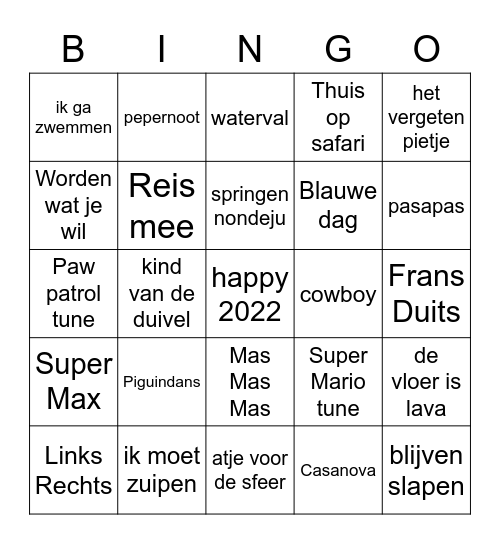 quarantaine bingo Card