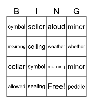 Lesson 37 (Gold) Bingo Card