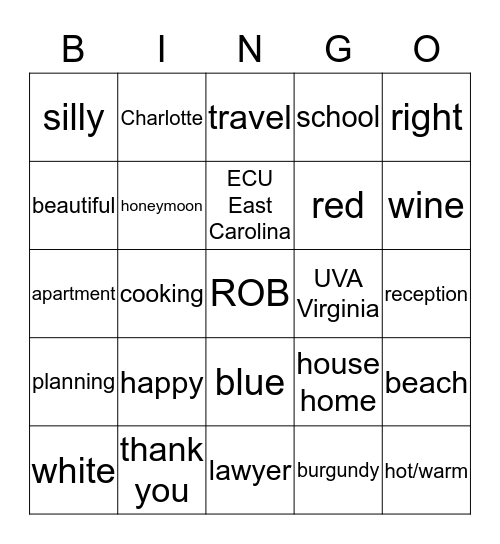 MILLICENT'S MEMORIES Bingo Card
