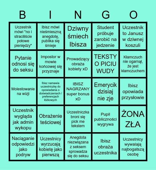KŁAMCZUCHOWE BINGO Card