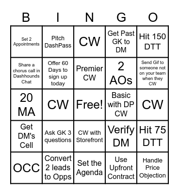 WINTER BINGO Card