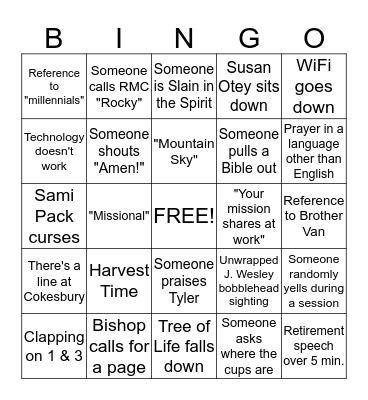 #YAC15 BINGO Card