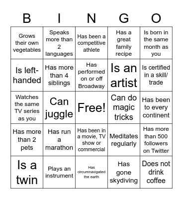 SLP 2022 Virtual Bingo Card