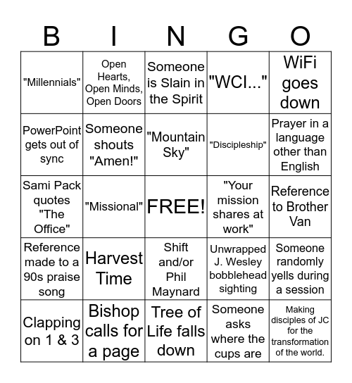 #YAC15 BINGO Card