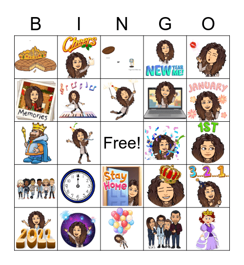 Le Nouvel An Bingo Card