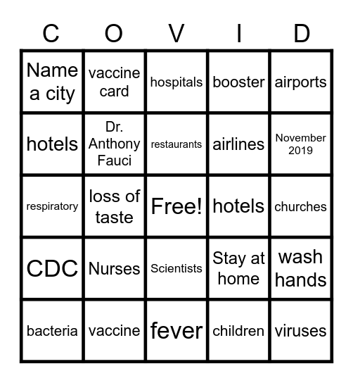 Grandma Whoople's Bingo Card