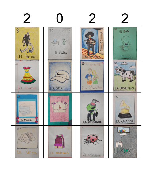 Loteria Moderna Bingo Card