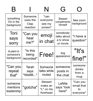 Schusterman Library Bingo Card