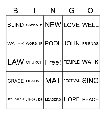 John 5 Bingo Card