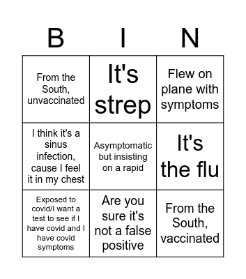 Reality Bites Bingo Card