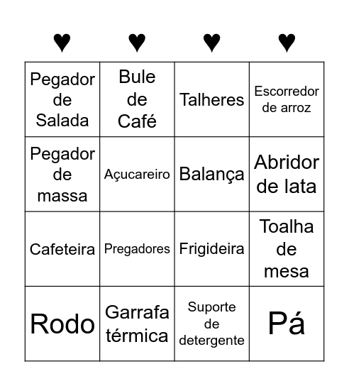 Chá da Dayse Bingo Card