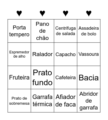 Chá da Dayse Bingo Card