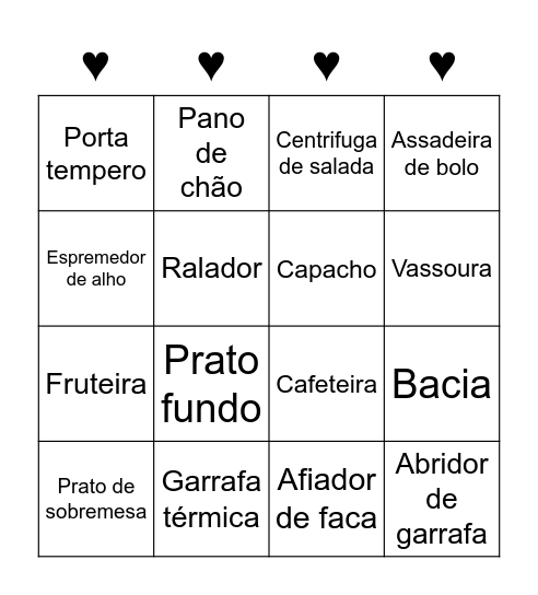 Chá da Dayse Bingo Card