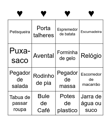 Chá da Dayse Bingo Card