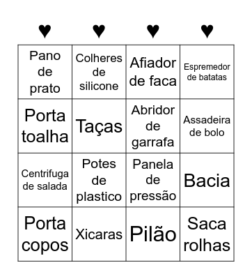 Chá da Dayse Bingo Card