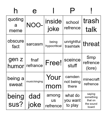 Discrod call bingo Card