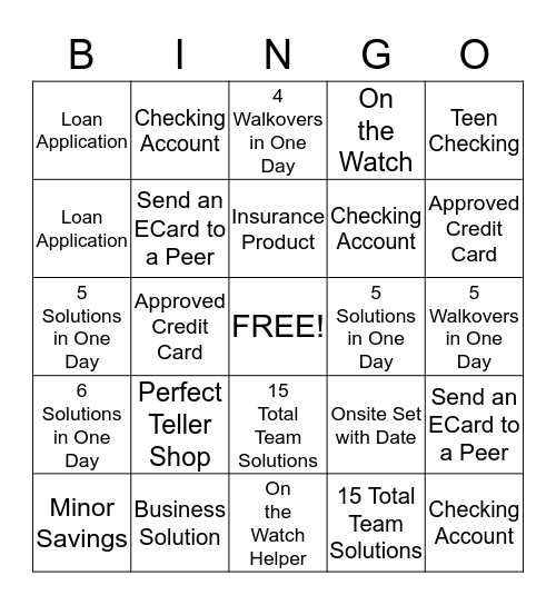 North Parkway Rules! Bingo Card