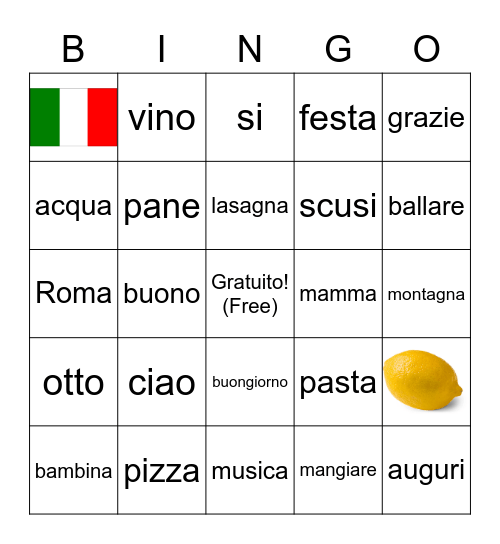 Buon Compleanno Gisele! Bingo Card