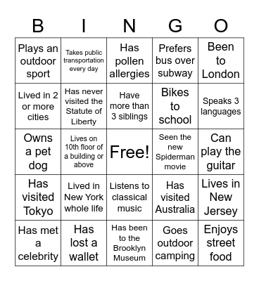 CSESS BINGO Card