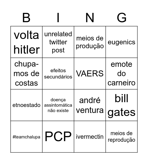 #news bingo Card