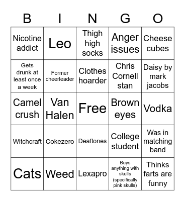 Laura’s Bingo Card