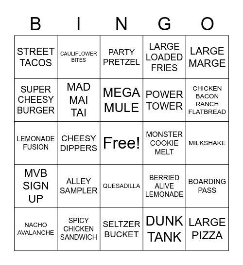 SERVER BINGO Card