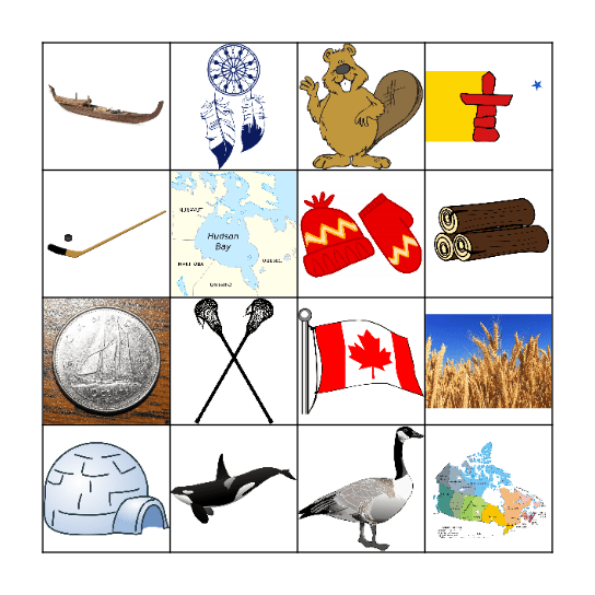 Canada Bingo Card