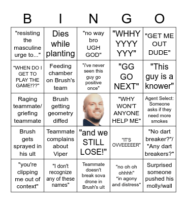 BRUSH BINGO! Bingo Card