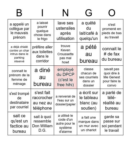 Bingo à mononc' Simon Bingo Card