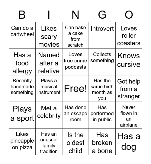 YW 2022 Bingo Card