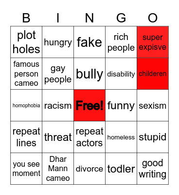 Dhar Mann Bingo Card