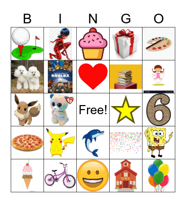 Megan's Birthday Bingo Card