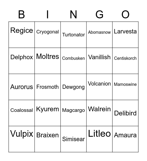 Em ROUND2 (Fire and Ice) Bingo Card