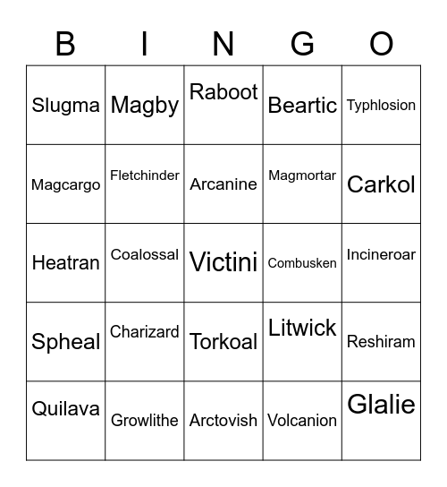 Hunnel ROUND2 (Fire and Ice) Bingo Card