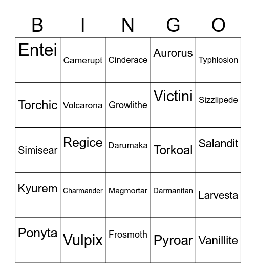 Birb ROUND2 (Fire and Ice) Bingo Card