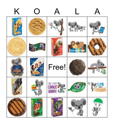 2022 Cookie Bingo Card