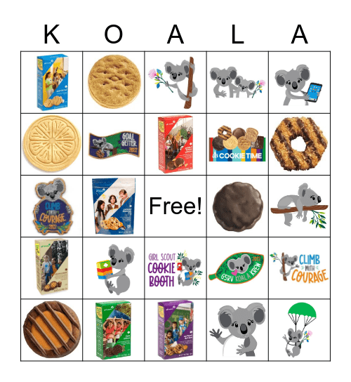 2022 Cookie Bingo Card