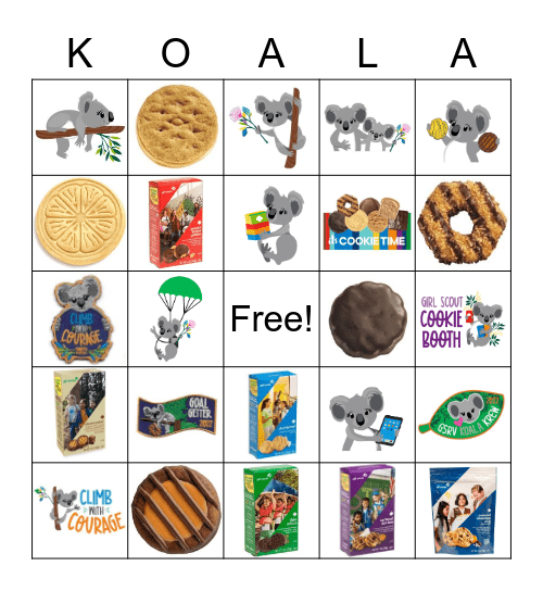 2022 Cookie Bingo Card