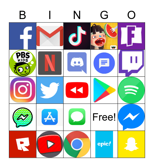 Technology Bingo! Bingo Card