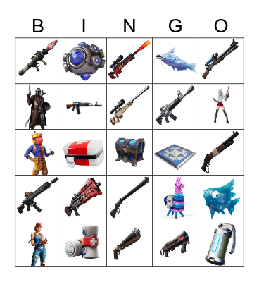 Ultimate Fortnite Bingo Battle Bingo Card