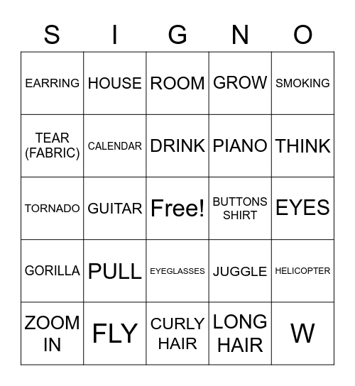 ICONIC SIGNO Bingo Card