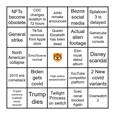 2022 BINGO Card