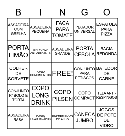 CHÁRRAIA DA GABY Bingo Card